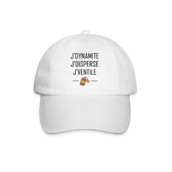 J'dynamite t-shirt citations cadeau humour - Casquette classique - blanc/blanc - Devant