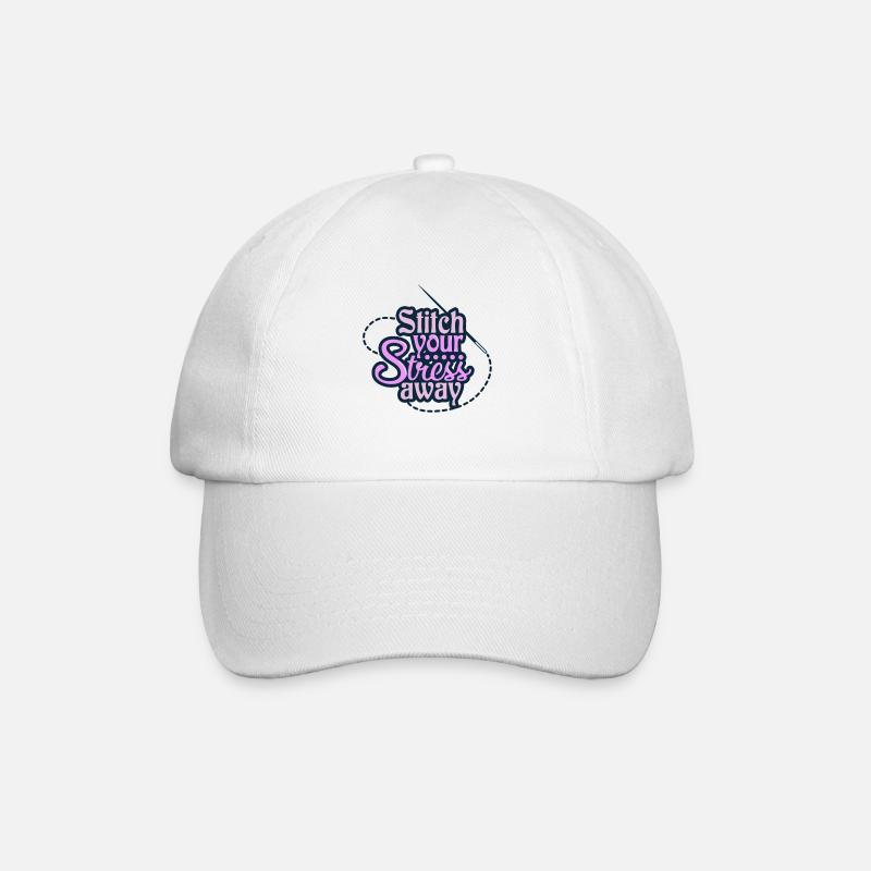 Nähen - Baseballkappe - Weiß/Weiß