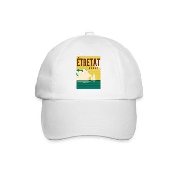 Etretat - Frankreich - Baseballkappe - Weiß/Weiß - Vorne