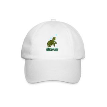 Tutles - Keep the Sea Plastic Free - Summer Beach - Baseballkappe - Weiß/Weiß - Vorne