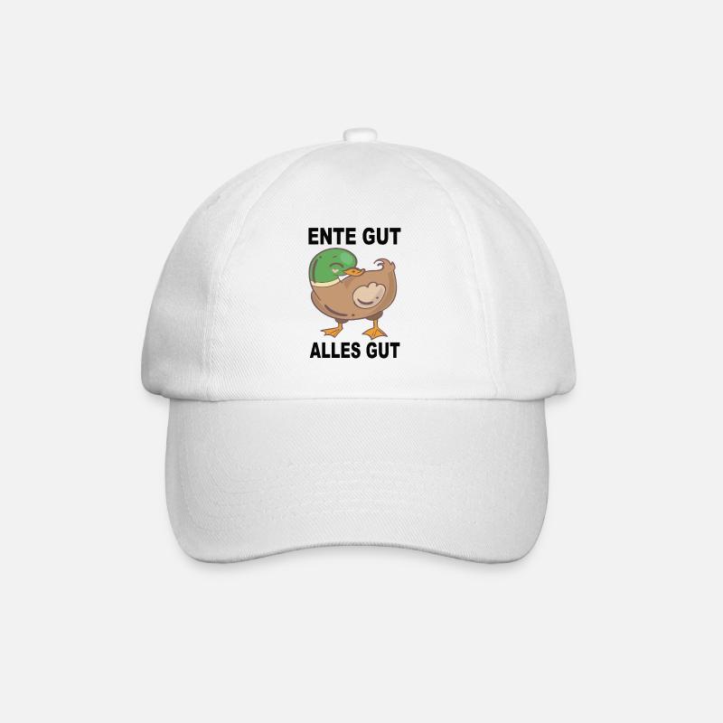 Ente - Baseballkappe - Weiß/Weiß