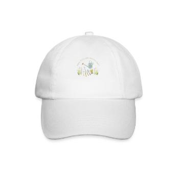 Gardener saying - Baseball Cap - white/white - Front