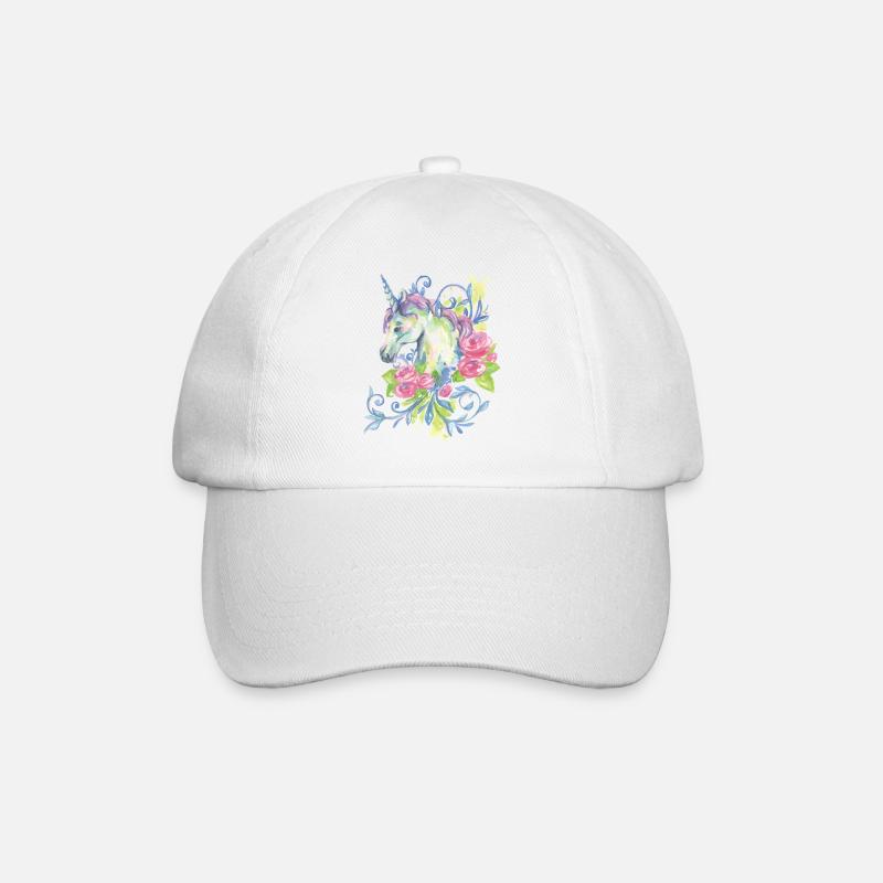 EINHORN AQUARELL - Baseballkappe - Weiß/Weiß