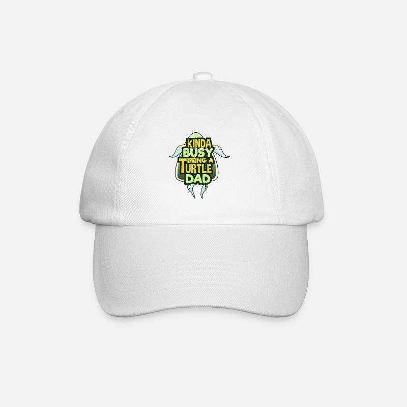 Schildkröten Papa - Baseballkappe - Weiß/Weiß