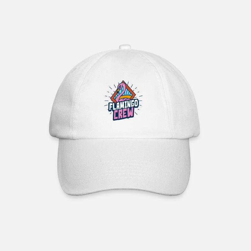 Flamingo Team - Baseballkappe - Weiß/Weiß