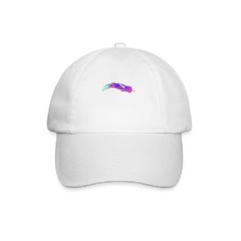 Purple feather in a modern design - Baseball Cap - white/white - Front