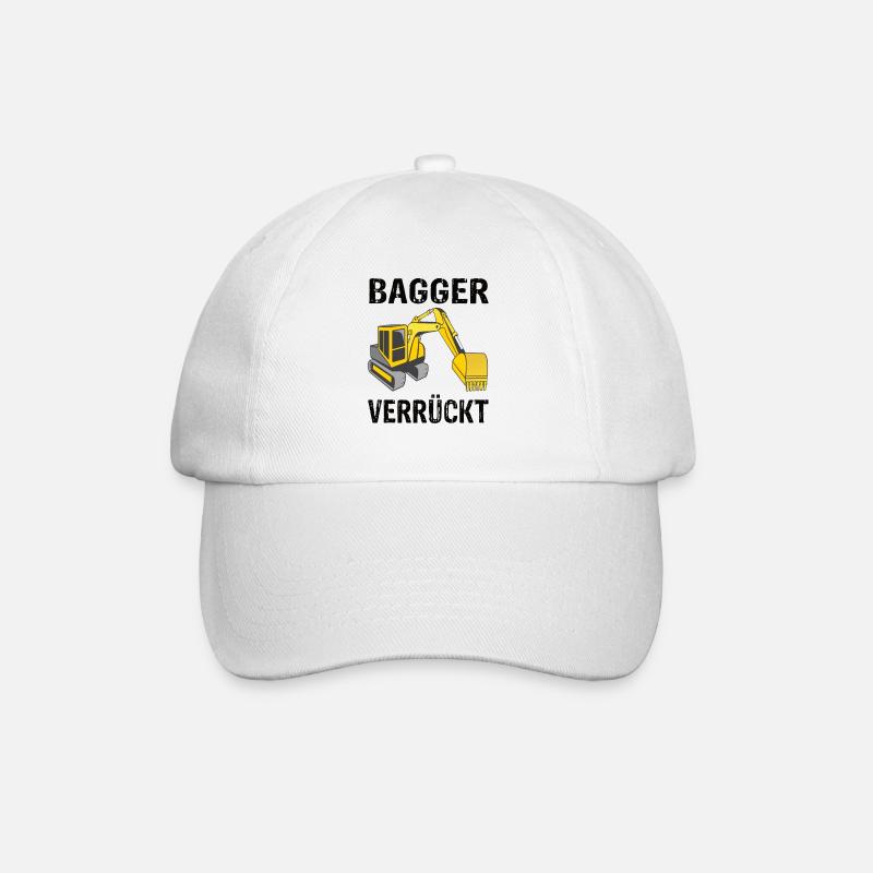 Bagger - Baseballkappe - Weiß/Weiß