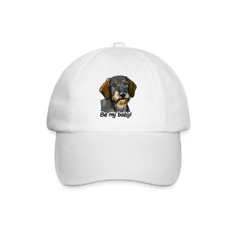 Teckel "Be my baby" texte noir - Casquette classique - blanc/blanc - Devant