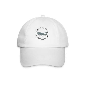 Protect Our Ocean Tee Shirt Wal - Baseball Cap - white/white - Front
