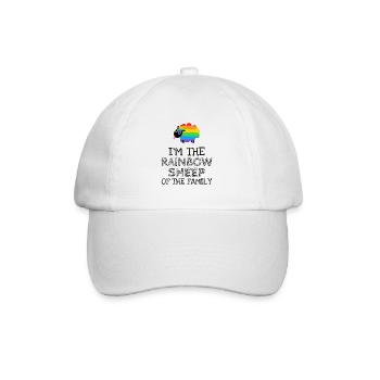 Ich bin das Regenbogen Schaf - Baseballkappe - Weiß/Weiß - Vorne