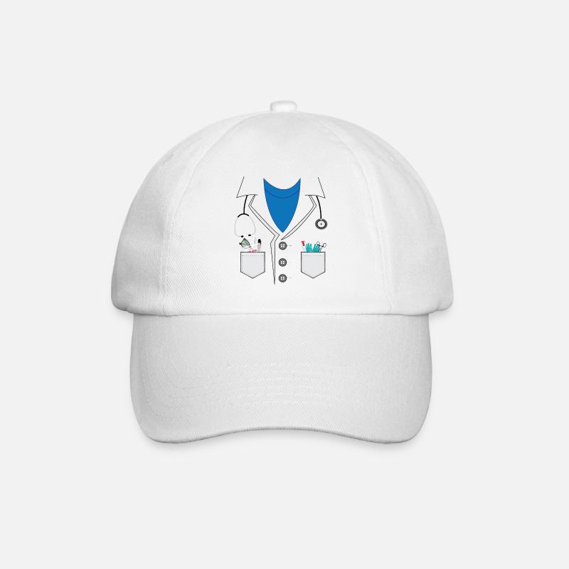 Doktor - Baseballkappe - Weiß/Weiß
