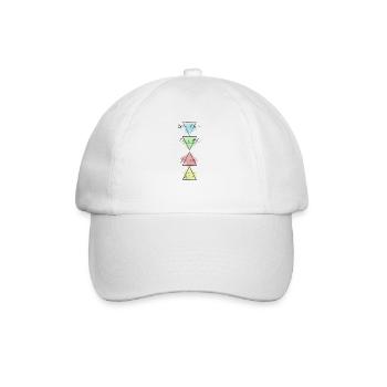 Les 4 éléments feu eau air terre astrologie - Casquette classique - blanc/blanc - Devant