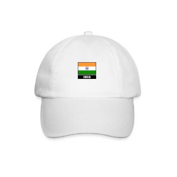 Inde Drapeau indien drapeau - Casquette classique - blanc/blanc - Devant