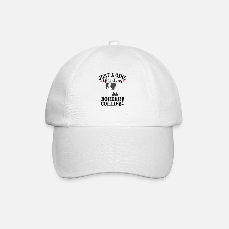 Border Collie - Baseball Cap - white/white