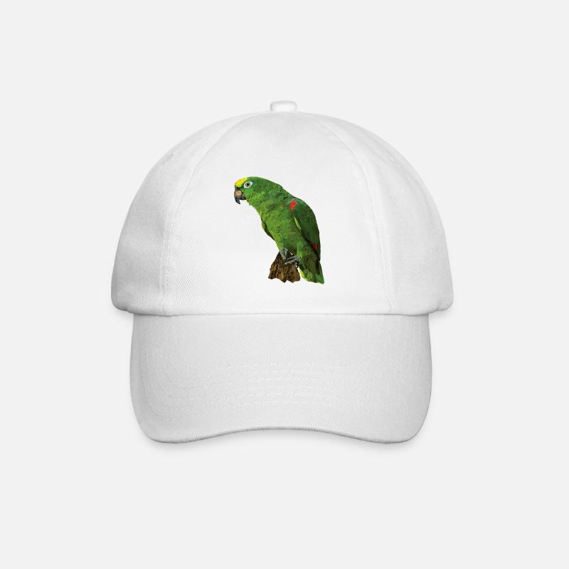 Gelbkronenpapagei - Baseballkappe - Weiß/Weiß