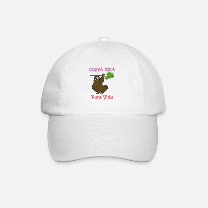 Costa Rica - Baseballkappe - Weiß/Weiß