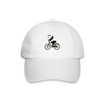 Bicycle Panda - Baseball Cap - white/white - Front