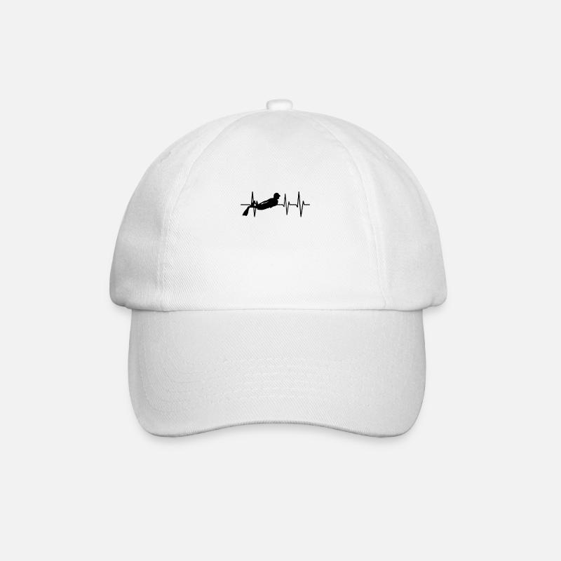 Tauchen Taucher Herzschlag - Baseballkappe - Weiß/Weiß