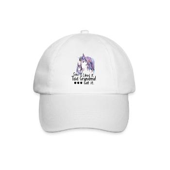 Granddaughter Saw It Liked It Told Grandma Got It - Baseballkappe - Weiß/Weiß - Vorne