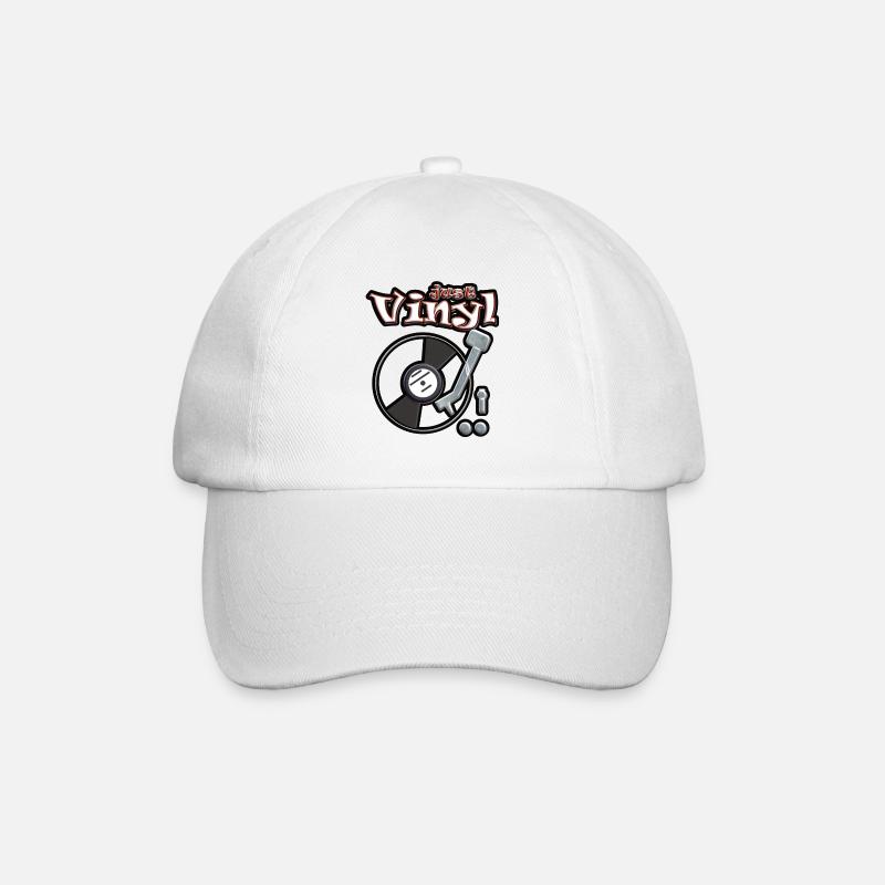 Juste vinyle turntable metallic - Casquette classique - blanc/blanc