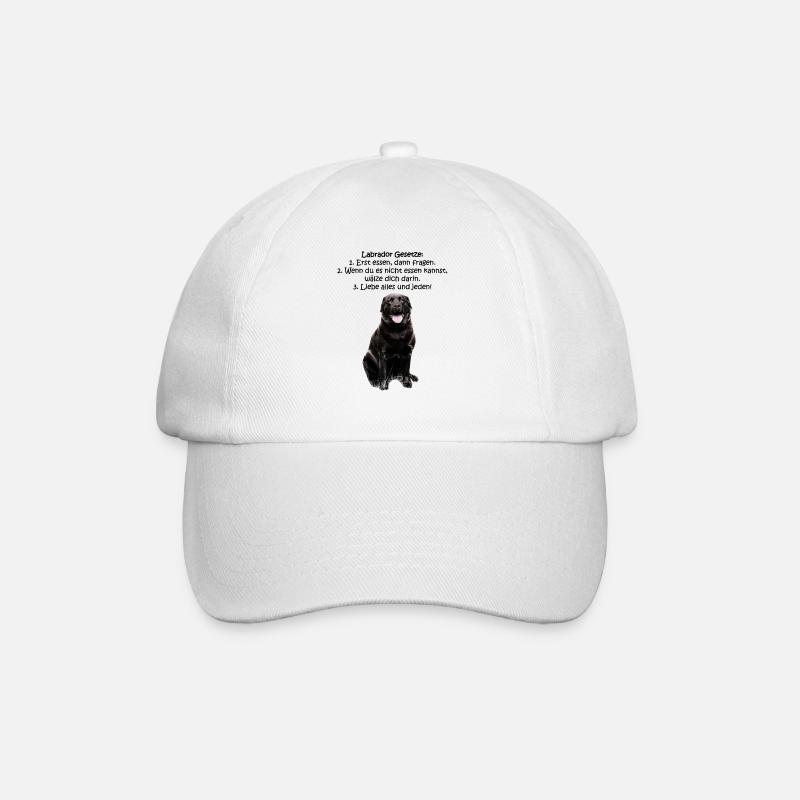Die Gesetze eines Labradors - Baseballkappe - Weiß/Weiß