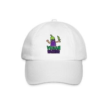 Guerriers végétaliens aubergine - Casquette classique - blanc/blanc - Devant