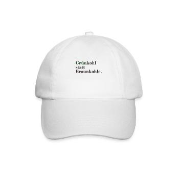 Grünkohl statt Braunkohle - Baseballkappe - Weiß/Weiß - Vorne