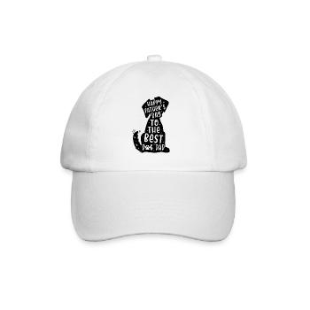 Bonne fête des pères Le meilleur père de chien - Casquette classique - blanc/blanc - Devant