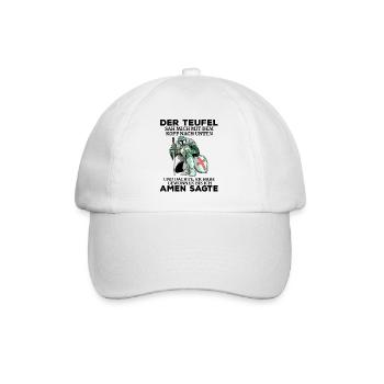 Tempelritter Grafik Templer Teufel Tempel Ritter - Baseballkappe - Weiß/Weiß - Vorne