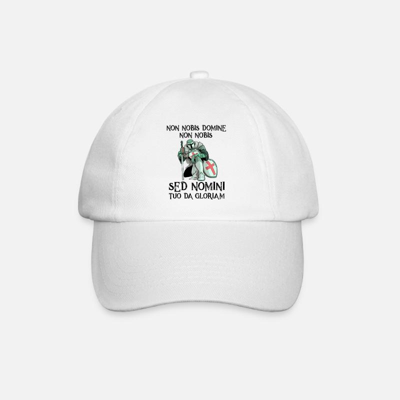 Knights Templar graphic quote Templar Knights Templar - Baseball Cap - white/white