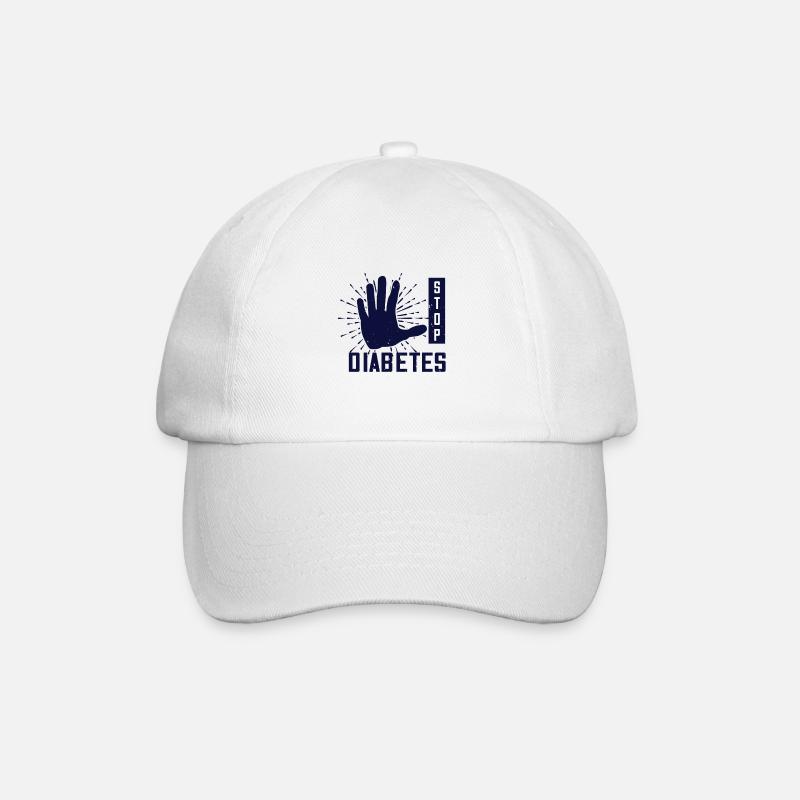stop diabetes - Casquette classique - blanc/blanc