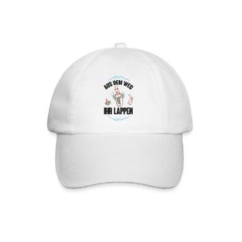Aus dem Weg Ihr Lappen - Putzfrau, Reinigungskraft - Baseballkappe - Weiß/Weiß - Vorne