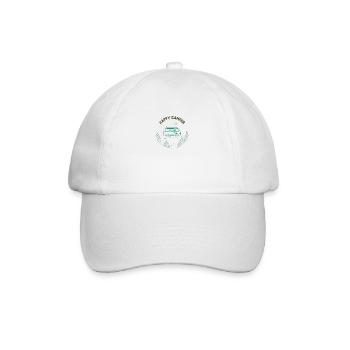 Happy Camper - Baseballkappe - Weiß/Weiß - Vorne