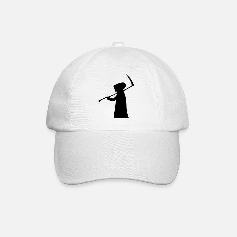 Sensenmann Gevatter Tod Geschenk Gift Middle Ages - Baseballkappe - Weiß/Weiß