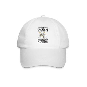 Some Grandpas play Bingo Real Grandpas play Drums - Baseball Cap - white/white - Front
