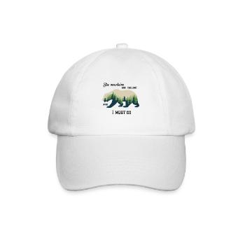 the mountains are calling and I must go - gift - Baseball Cap - white/white - Front