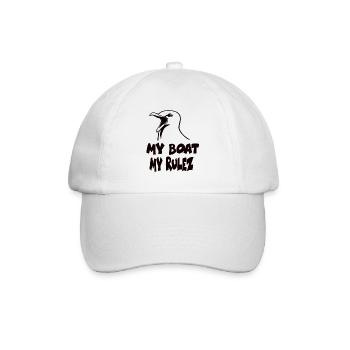 Mon bateau mes règles - Casquette classique - blanc/blanc - Devant
