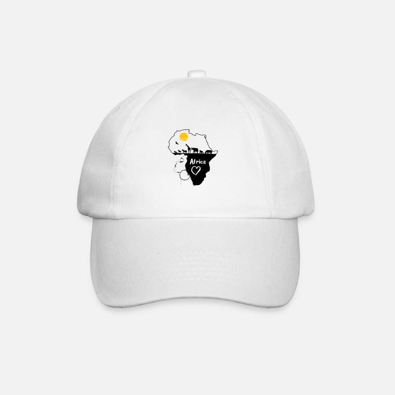 Afrika Afrika - Baseballkappe - Weiß/Weiß