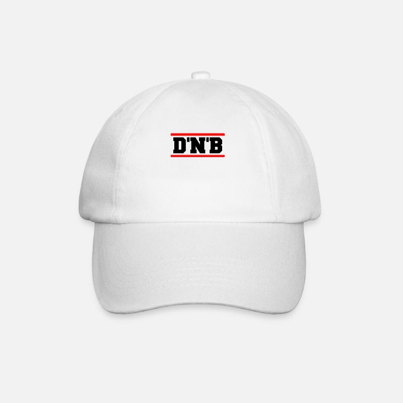 Drum and Bass DNB Musik Redline - Baseballkappe - Weiß/Weiß
