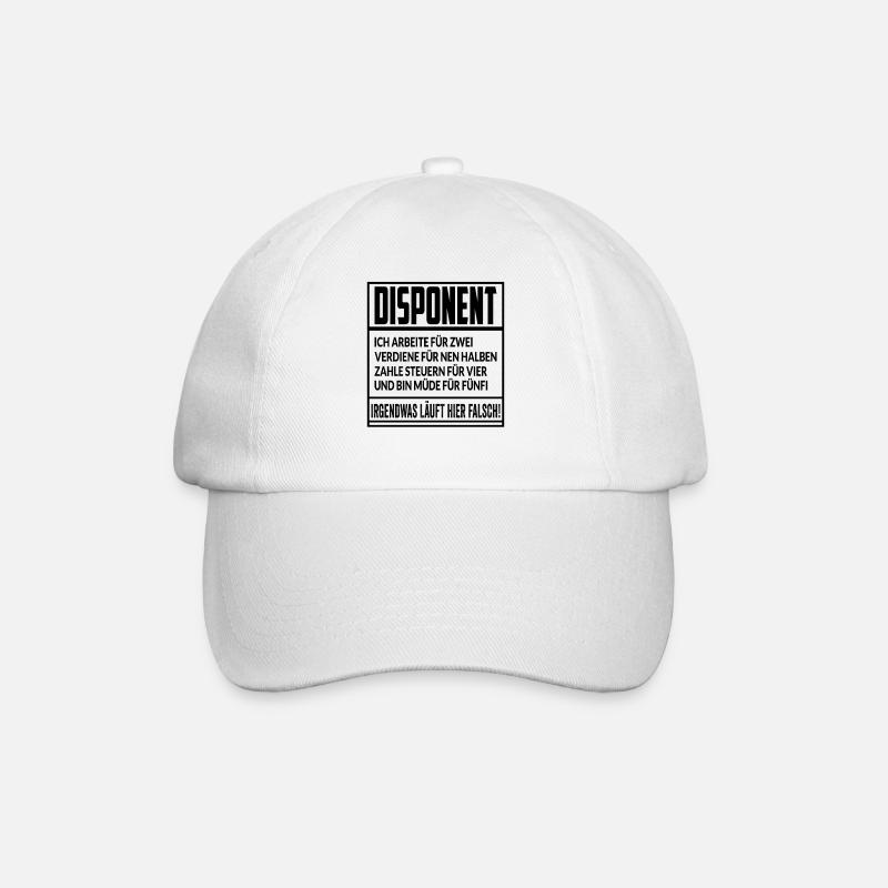 Disponent - Baseballkappe - Weiß/Weiß