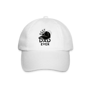 Bester Papa Papa Geschenkidee Werdender Papa - Baseballkappe - Weiß/Weiß - Vorne