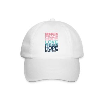 Bonté Paix Égalité AMOUR - Casquette classique - blanc/blanc - Devant