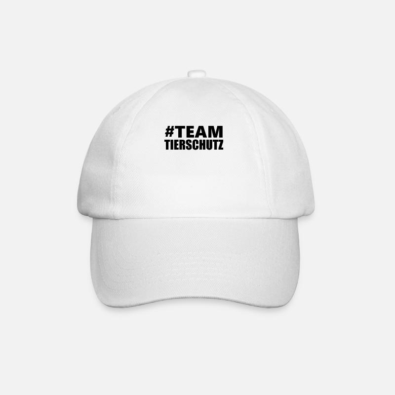 Team Tierschutz - Baseballkappe - Weiß/Weiß