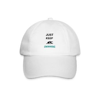Swimming Swim Swimmer Gift - Baseball Cap - white/white - Front