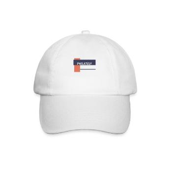 Stamp Collecting Collector Philatelist - Baseball Cap - white/white - Front