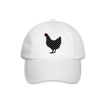 Chicken hen spotted - Baseball Cap - white/white - Front