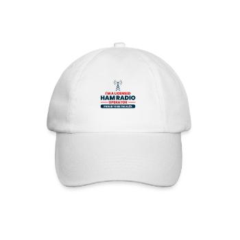 Amateur Ham Radio Operator Funny Gift - Baseball Cap - white/white - Front