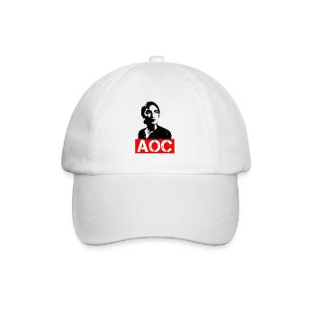 AOC for President 2024 Alexandria Ocasio-Cortez - Baseballkappe - Weiß/Weiß - Vorne