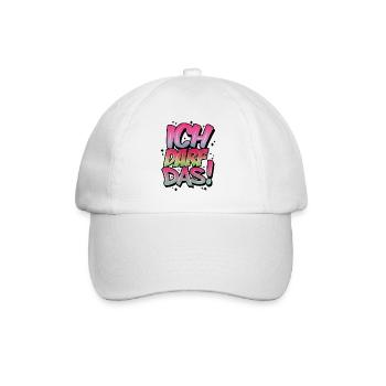 Ich Darf Das! Graffiti Statement Style - Baseballkappe - Weiß/Weiß - Vorne