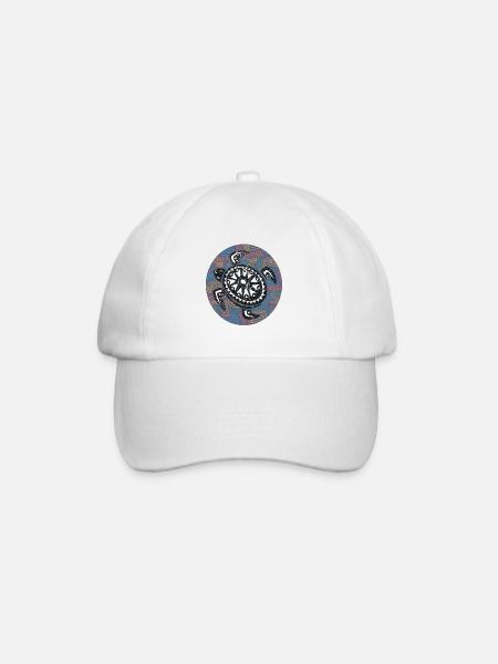 Great Hawaii design with turtle - Baseball Cap - white/white